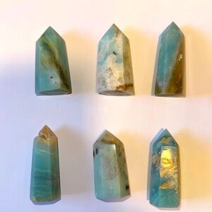 Six pieces of natural Caribbean calcite